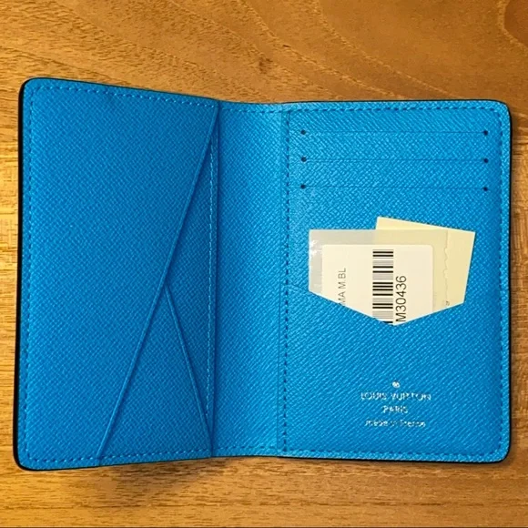 SOLD Louis Vuitton Taigarama Eclipse Lagoon blue Pocket organizer / wallet - Picture 5 of 8